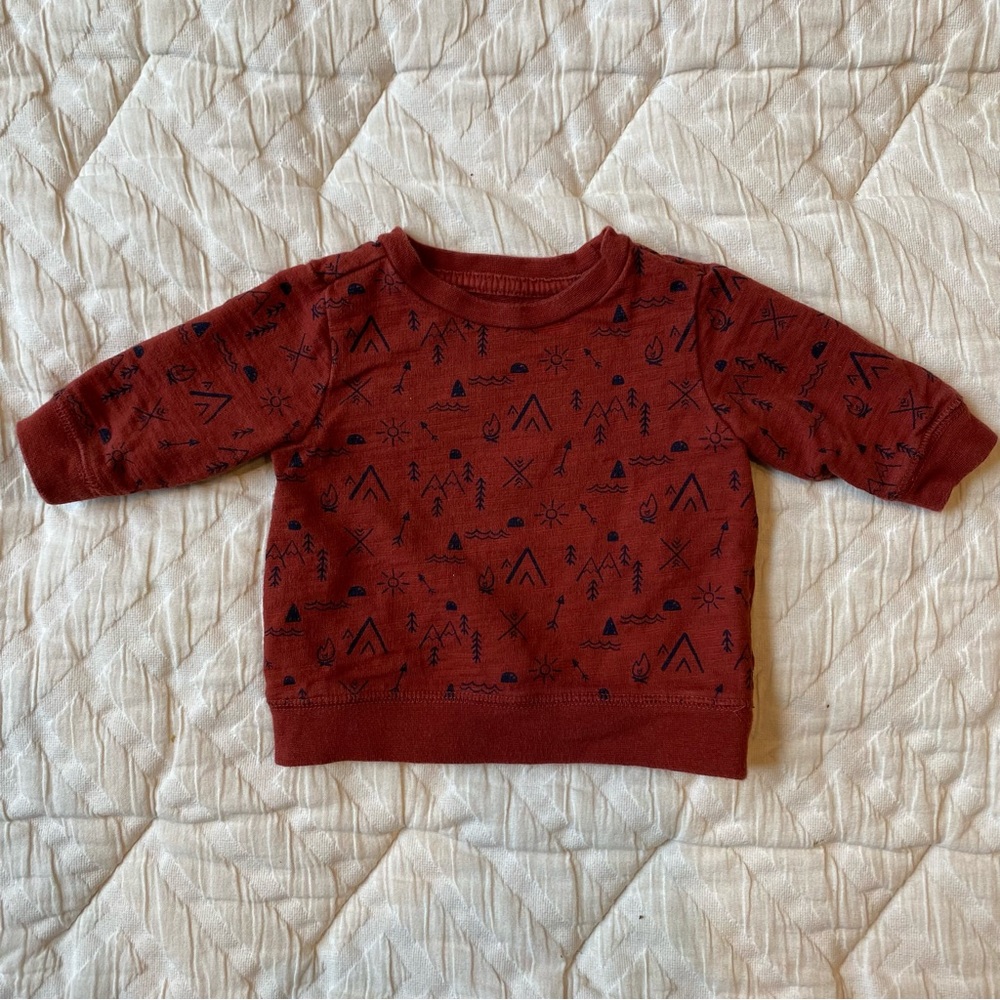 Gymboree Red Mountain Campfire Print Pullover Sweatshirt